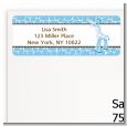 Giraffe Blue - Birthday Party Return Address Labels thumbnail