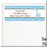 Giraffe Blue - Birthday Party Return Address Labels