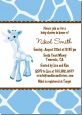 Giraffe Blue - Baby Shower Invitations thumbnail