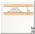 Giraffe Brown - Birthday Party Return Address Labels thumbnail