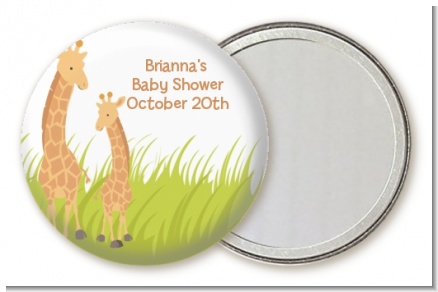 Giraffe - Personalized Baby Shower Pocket Mirror Favors