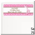 Giraffe Pink - Birthday Party Return Address Labels thumbnail