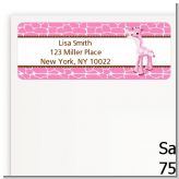 Giraffe Pink - Birthday Party Return Address Labels