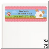 Puppy Dog Tails Girl - Baby Shower Return Address Labels