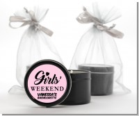 Girls Weekend - Bridal Shower Black Candle Tin Favors