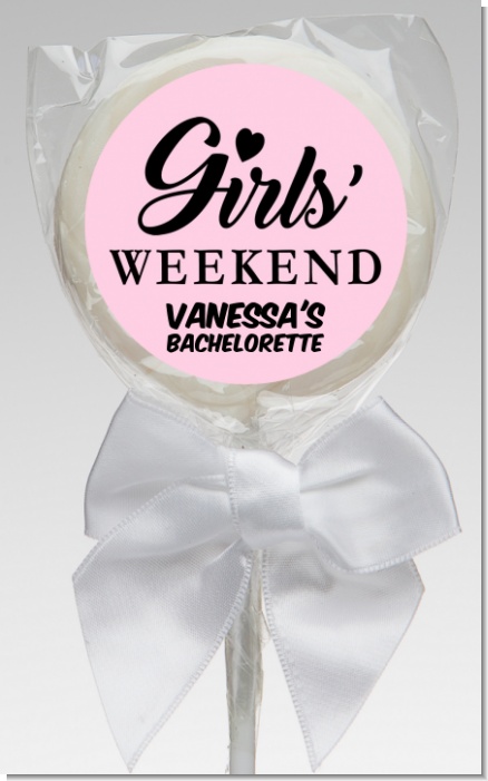 Girls Weekend - Personalized Bridal Shower Lollipop Favors