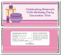 Glamour Girl - Personalized Birthday Party Candy Bar Wrappers