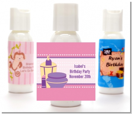 Glamour Girl - Personalized Birthday Party Lotion Favors