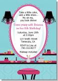 Glamour Girl Makeup Party - Birthday Party Invitations