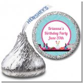 Glamour Girl Makeup Party - Hershey Kiss Birthday Party Sticker Labels
