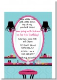 Glamour Girl Makeup Party - Birthday Party Petite Invitations
