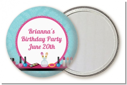 Glamour Girl Makeup Party - Personalized Birthday Party Pocket Mirror Favors