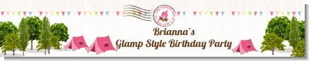 Camping Glam Style - Personalized Birthday Party Banners