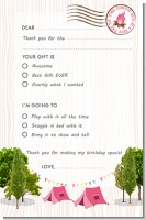 Camping Glam Style - Birthday Party Fill In Thank You Cards