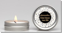 Glitter Black and White - Bridal Shower Candle Favors