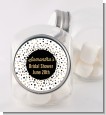 Glitter Black and White - Personalized Bridal Shower Candy Jar thumbnail