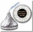 Glitter Black and White - Hershey Kiss Bridal Shower Sticker Labels thumbnail