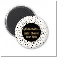 Glitter Black and White - Personalized Bridal Shower Magnet Favors thumbnail