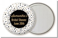 Glitter Black and White - Personalized Bridal Shower Pocket Mirror Favors