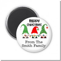 Gnome Trio - Personalized Christmas Magnet Favors