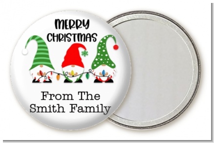 Gnome Trio - Personalized Christmas Pocket Mirror Favors