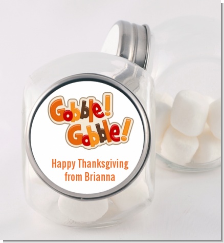 Gobble Gobble - Personalized Holiday Party Candy Jar