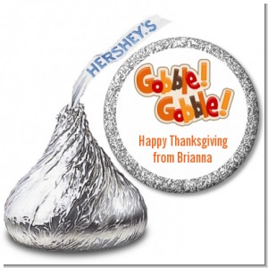 Gobble Gobble - Hershey Kiss Holiday Party Sticker Labels
