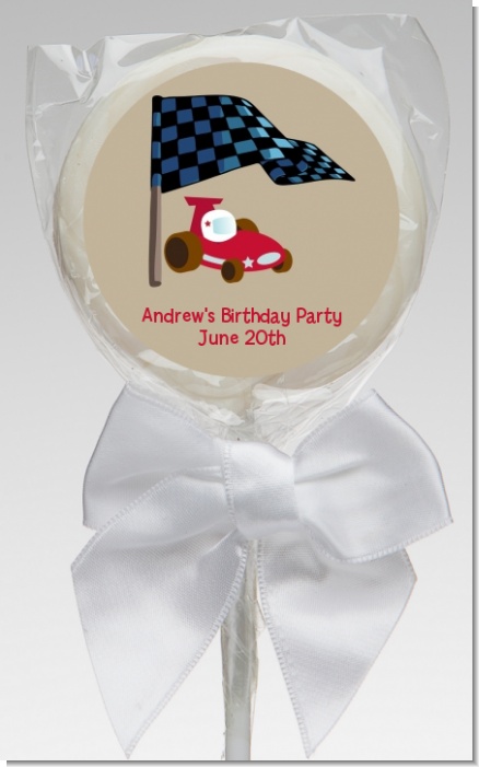 Go Kart - Personalized Birthday Party Lollipop Favors