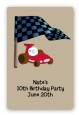 Go Kart - Custom Large Rectangle Birthday Party Sticker/Labels thumbnail