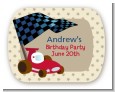Go Kart - Personalized Birthday Party Rounded Corner Stickers thumbnail