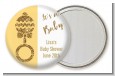 Gold Glitter Baby Rattle - Personalized Baby Shower Pocket Mirror Favors thumbnail