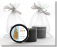 Gold Glitter Blue Baby Bottle - Baby Shower Black Candle Tin Favors thumbnail