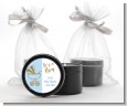 Gold Glitter Blue Carriage - Baby Shower Black Candle Tin Favors thumbnail