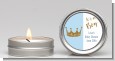 Gold Glitter Blue Crown - Baby Shower Candle Favors thumbnail