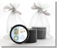 Gold Glitter Blue Rattle - Baby Shower Black Candle Tin Favors thumbnail