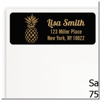 Gold Glitter Pineapple - Bridal Shower Return Address Labels