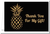 Gold Glitter Pineapple - Bridal Shower Thank You Cards