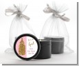 Gold Glitter Pink Baby Bottle - Baby Shower Black Candle Tin Favors thumbnail