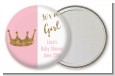 Gold Glitter Pink Crown - Personalized Baby Shower Pocket Mirror Favors thumbnail