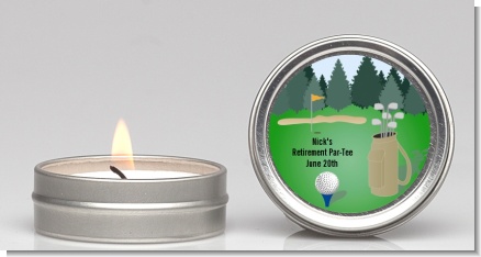 Golf - Retirement Party Candle Favors