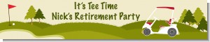 Golf Cart - Personalized Retirement Party Banners