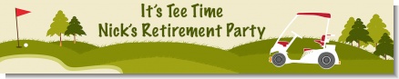 Golf Cart - Personalized Retirement Party Banners