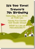 Golf Cart - Birthday Party Invitations