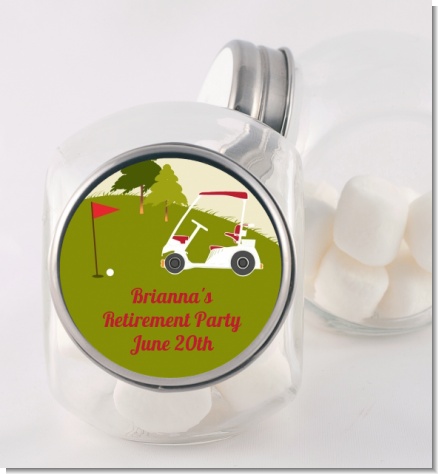 Golf Cart - Personalized Retirement Party Candy Jar