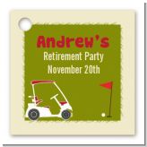 Golf Cart - Personalized Retirement Party Card Stock Favor Tags