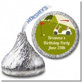 Golf Cart - Hershey Kiss Birthday Party Sticker Labels