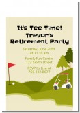 Golf Cart - Retirement Party Petite Invitations