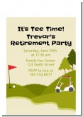 Golf Cart - Retirement Party Petite Invitations