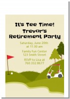 Golf Cart - Retirement Party Petite Invitations