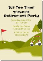Golf Cart - Retirement Party Invitations